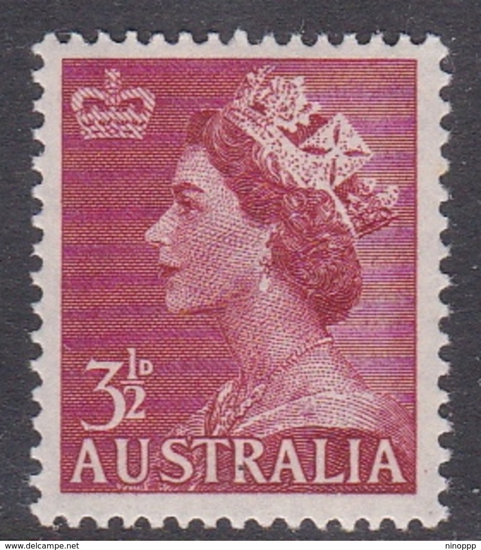 Australia ASC 296 1953 Queen Elizabeth II Definitives, 3.5 Red, Mint Never Hinged - Mint Stamps