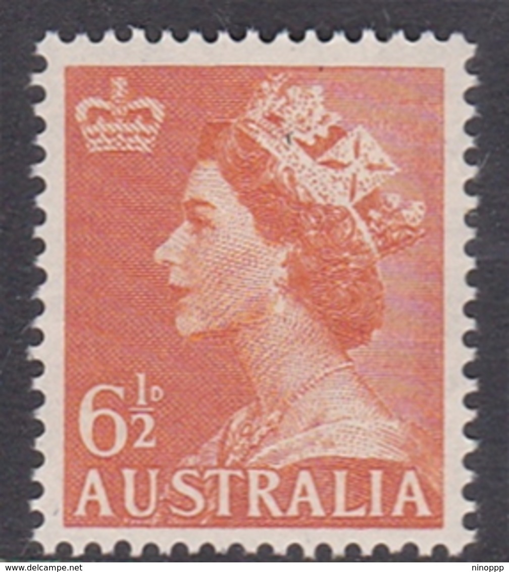 Australia ASC 297 1953 Queen Elizabeth II Definitives, 6.5 Orange, Mint Never Hinged - Mint Stamps