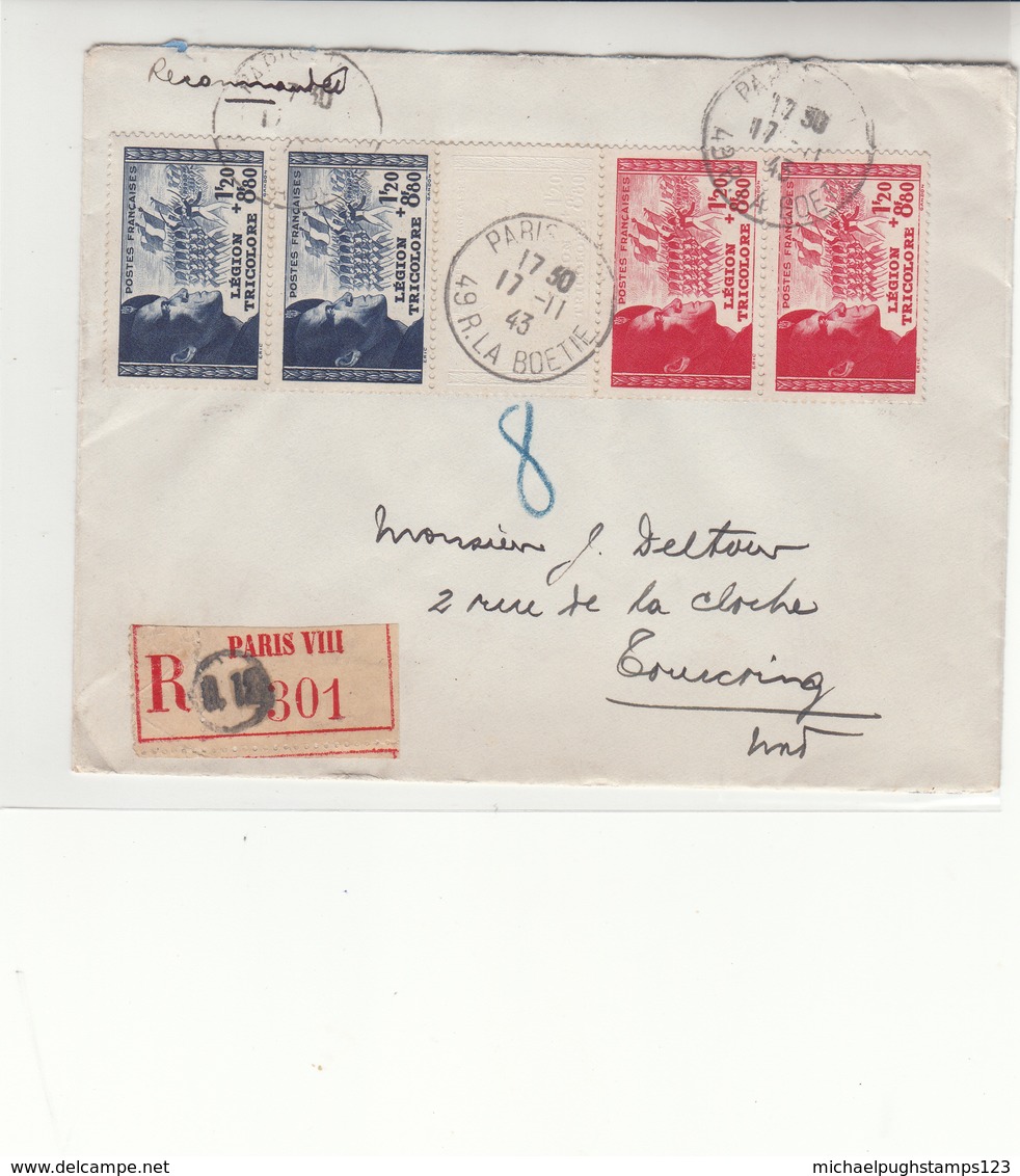 France / Charity Stamps / Wartime Patriotic Issues / Flags / Legion Tricolour - Other & Unclassified