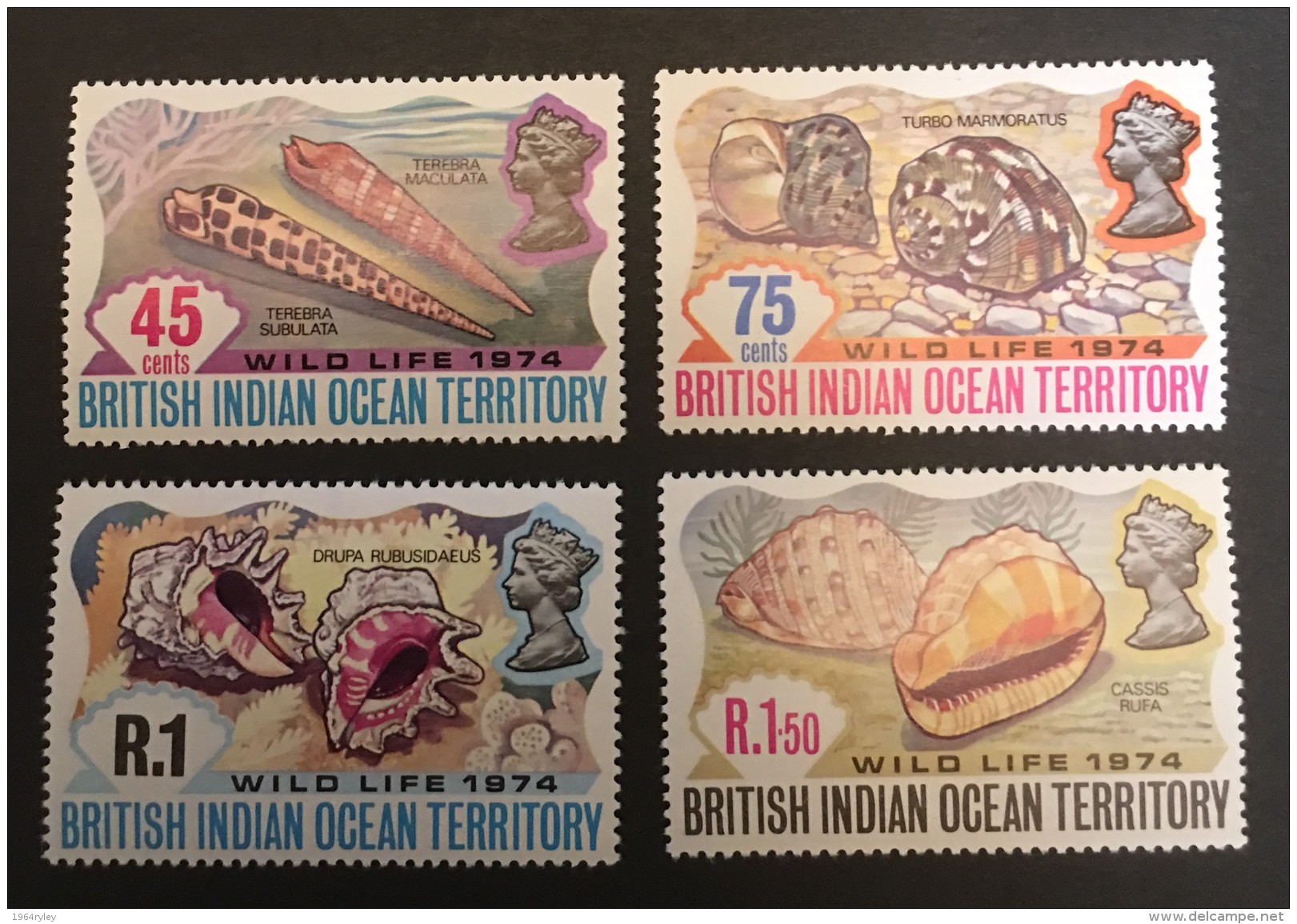 B.I.O.T.  - MH*  - 1974 - # 59/62 - British Indian Ocean Territory (BIOT)