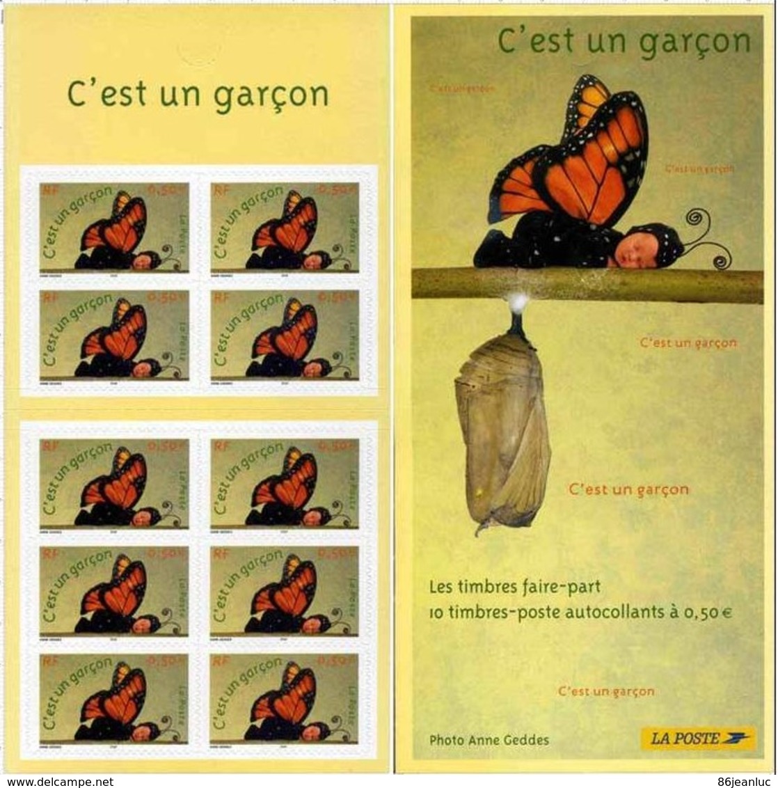 FRANCE : Carnet "C'est Un Garçon" Non Plié - BC3635A  - "LUXE" - 2004 - - Personnages