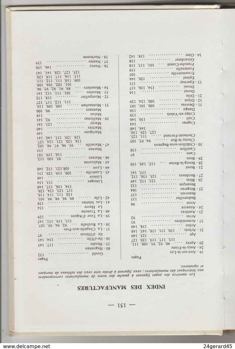 LIVRE 152 PAGES CULTURE COLLECTION - Marques Et Signatures De La Faïence Française Par Henri CURTIL - Autres & Non Classés