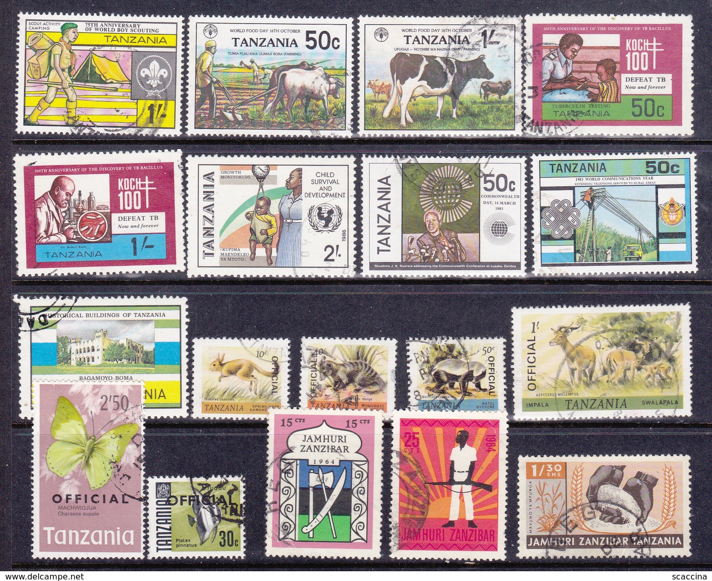 Tanzania  1965 -84 Collezione Di 90 Francobolli Timbrati Tra I N°2 E 235 - Tanzania (1964-...)