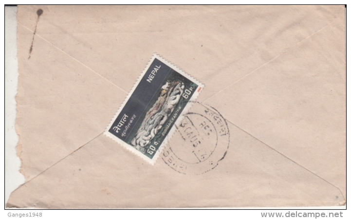 Nepal  Panchayat Silver Jubilee  Printed  Mailed  Cover  # 10578  D Inde Indien - Nepal