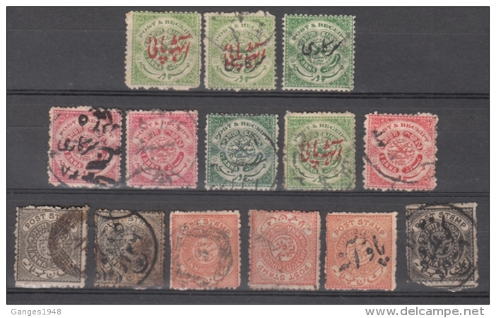 Hyderabad   14  Used Stamps  Without Card   #  12866  D Inde Indien - Hyderabad