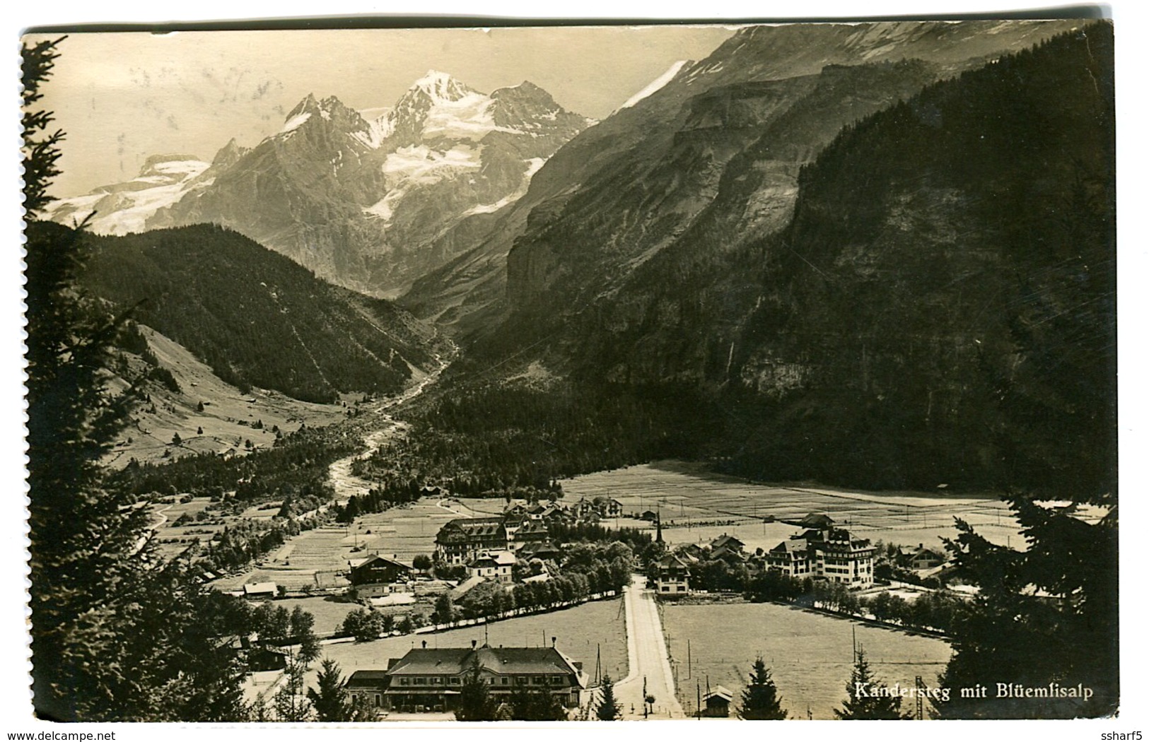 Kandersteg Mit Blümlisalp - Photo: E. Groh 1923 - Kandersteg