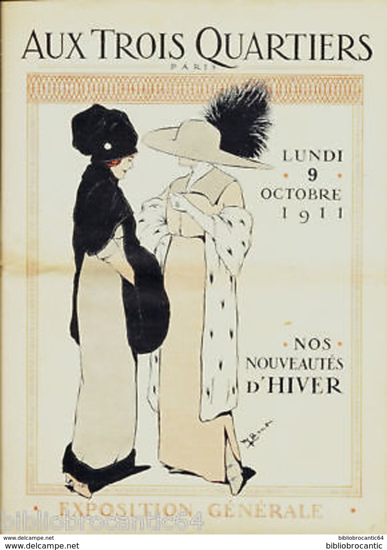 Catalogue "AUX TROIS QUARTIERS" NOUVEAUTES D'HIVER 1911 - Mode