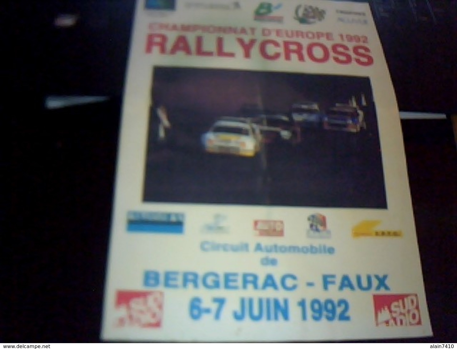 Affiche 21  X  30  Cm Env  Rallycross Bergerac. Faux Juin 1992 - Manifesti