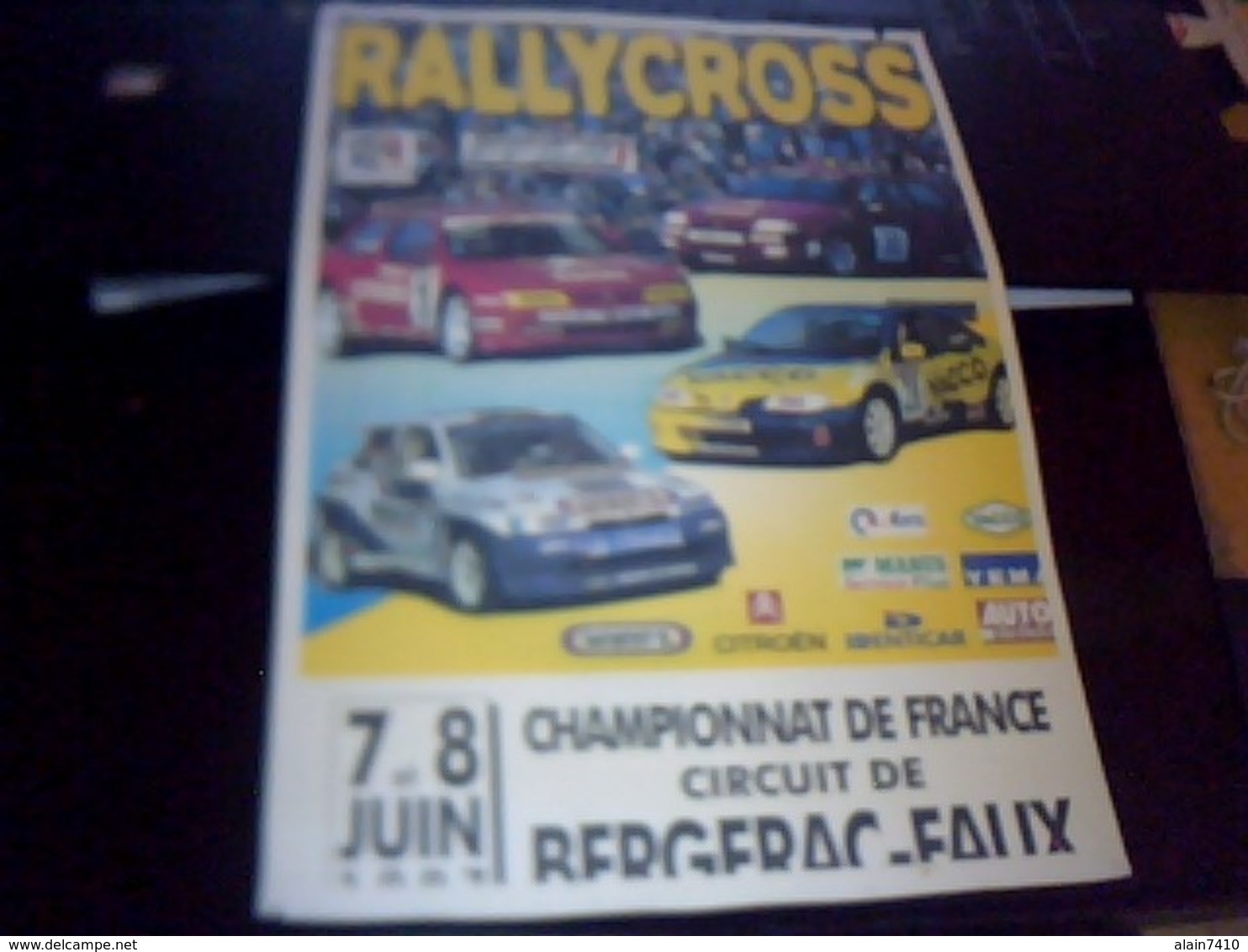 Affiche 21  X  30  Cm Env  Rallycross Bergerac. Faux Juin 1997 - Afiches
