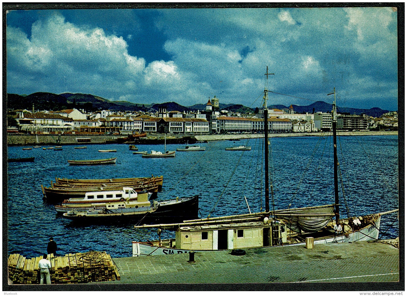 RB 1204 - Postcard - San Miguel Harbour Ponta Degada Azores Acores Portugal - Açores