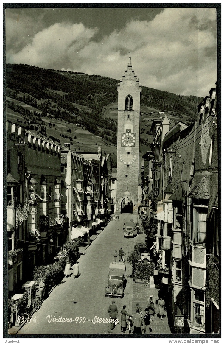 RB 1204 - 1954 Real Photo Postcard - Cars In Vipiteno Sterzing - South Tyrol Italy - Vipiteno