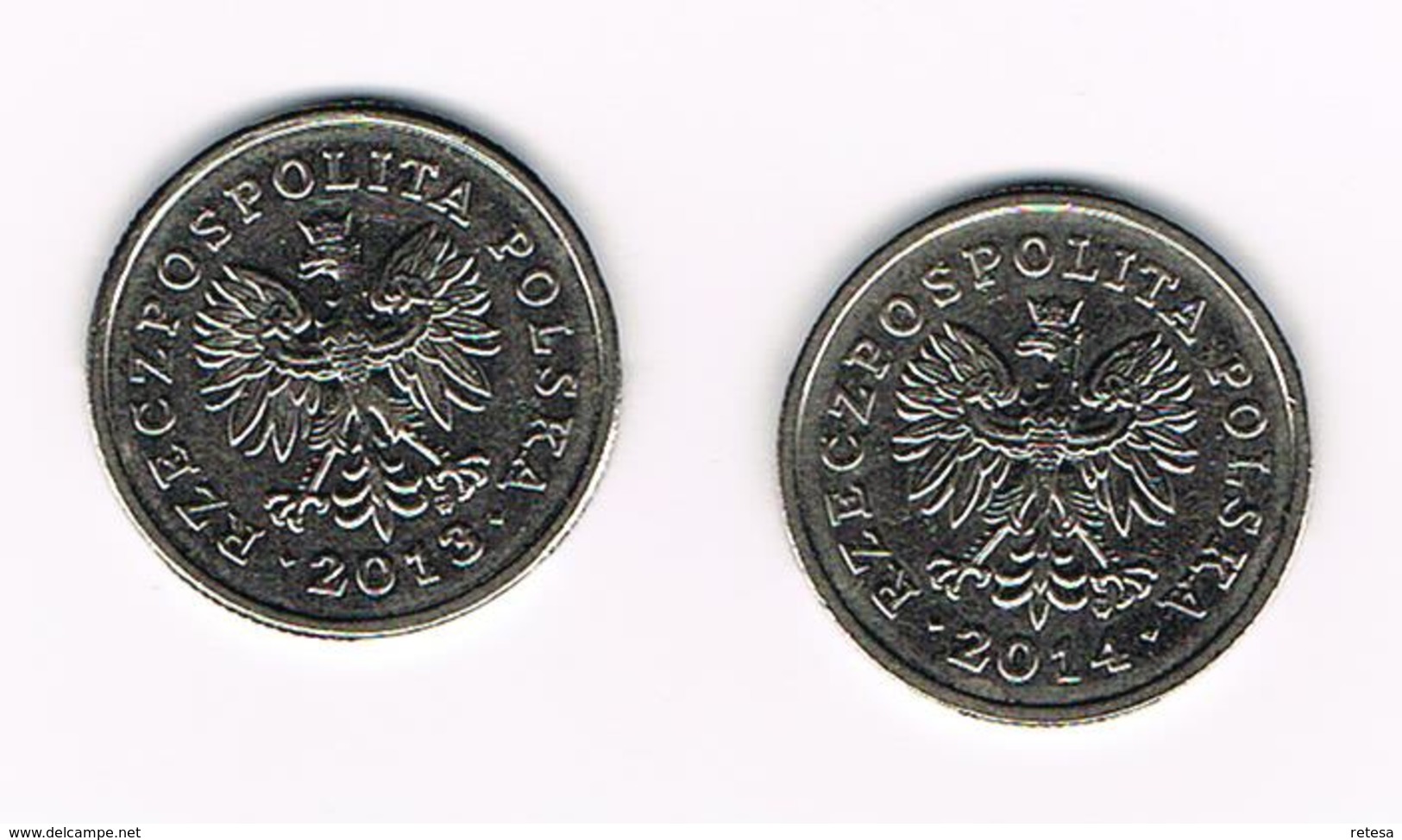 &  POLEN  2 X 1 ZLOTY  2013/2014 - Polen