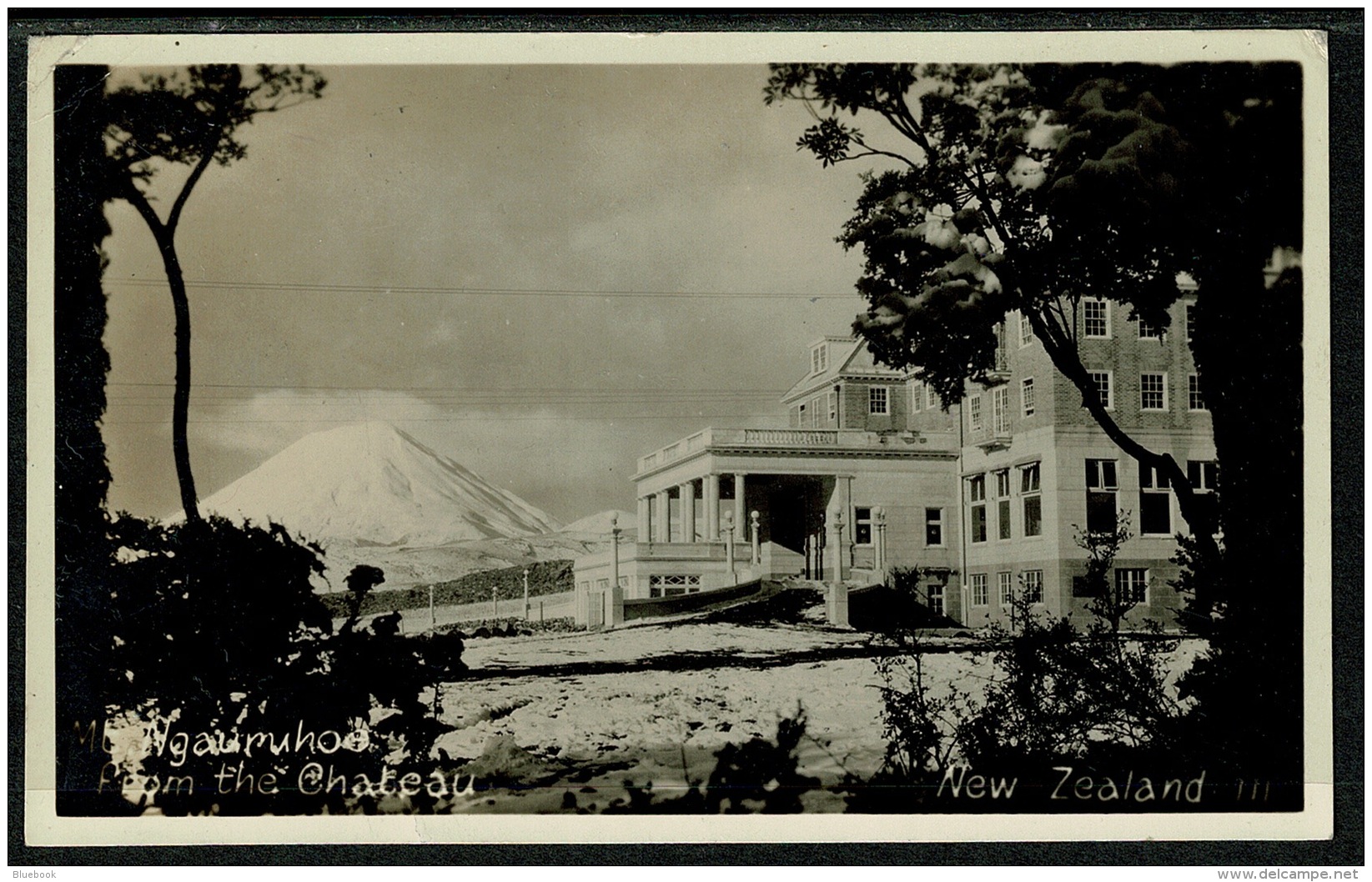 RB 1207 -  Early Postcard - Ngauruhoe From The Chateau Tongariro New Zealand - Scarce Chateau Postmark - New Zealand