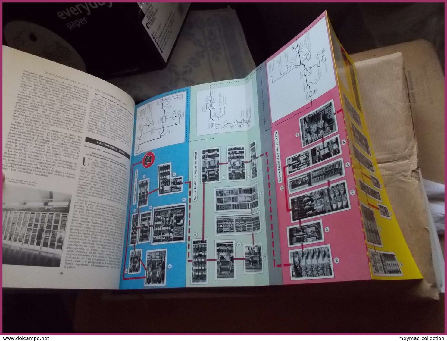 Encyclopédie des postes télégraphes et téléphone édition Rombaldi 1957 2 volumes timbres courrier