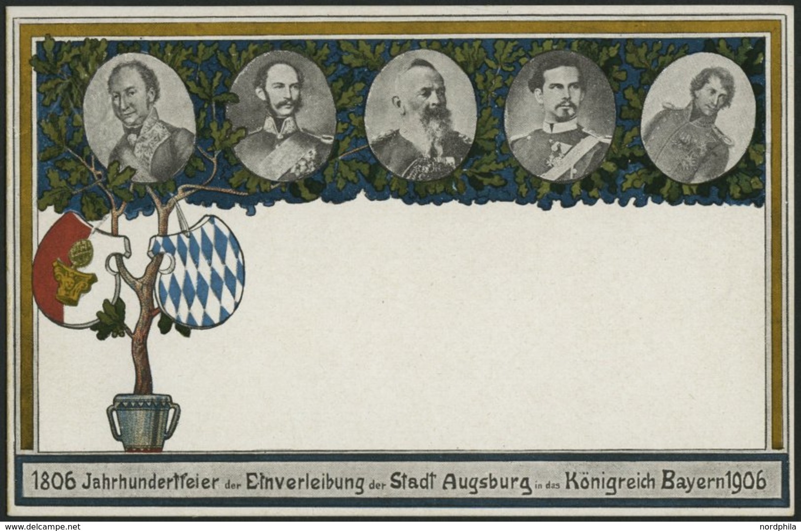 BAYERN PP 10C5/01 BRIEF, Privatpost: 1906, 2 Pf. Wappen Jahrhundertfeier, Ungebraucht, Prachtkarte - Autres & Non Classés