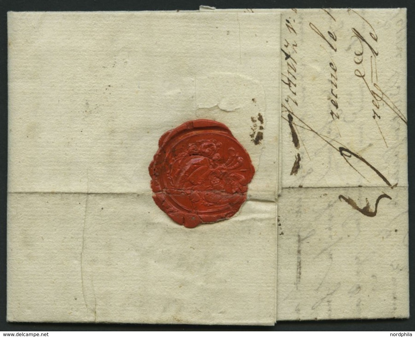 HAMBURG VORPHILA 1791, DAENNEMARK, L1 Auf Brief Von Flensburg Nach Bordeaux, Handschriftlich Fr. Hamburg, Pracht - Prephilately