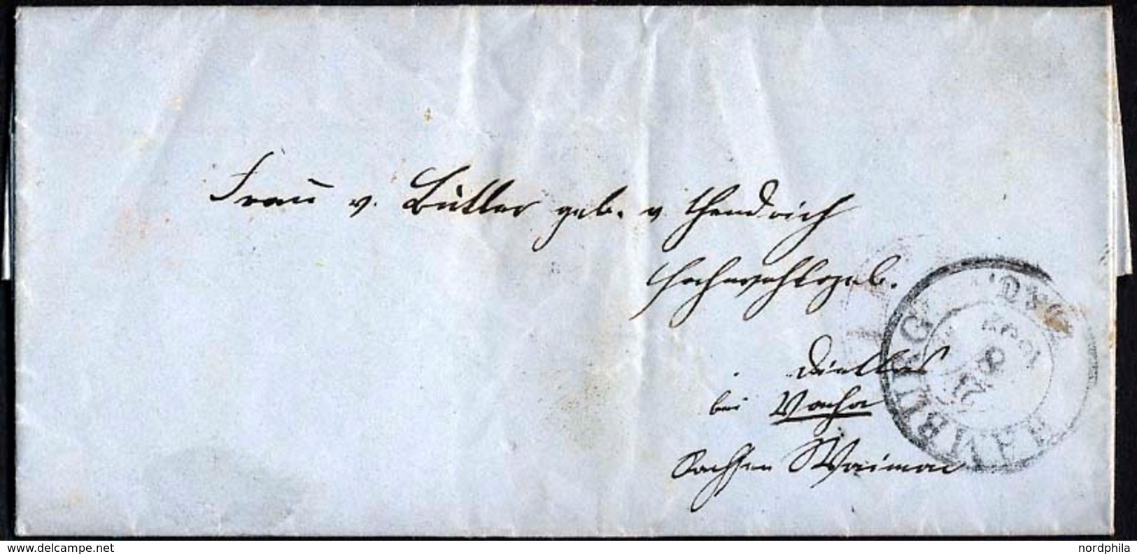 HAMBURG - THURN UND TAXISCHES O.P.A. 1852, HAMBURG Th.& T., K3 Auf Kleinem Brief Nach Vacha, Rückseitig Zwei Ankunftsste - Other & Unclassified