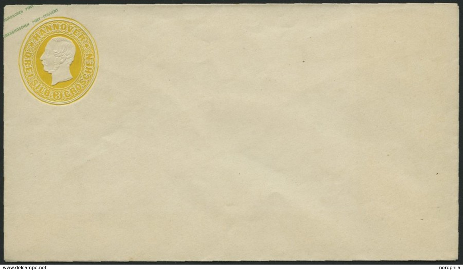 HANNOVER U 4AND BRIEF, 1857, 3 Sgr. Gelb, Neudruck, Feinst (rückseitige Haftstelle), Mi. 125.- - Hanover