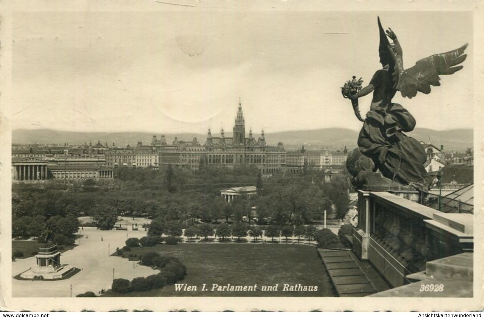 003863  Wien - Parlament Und Rathaus 1939 - Ringstrasse