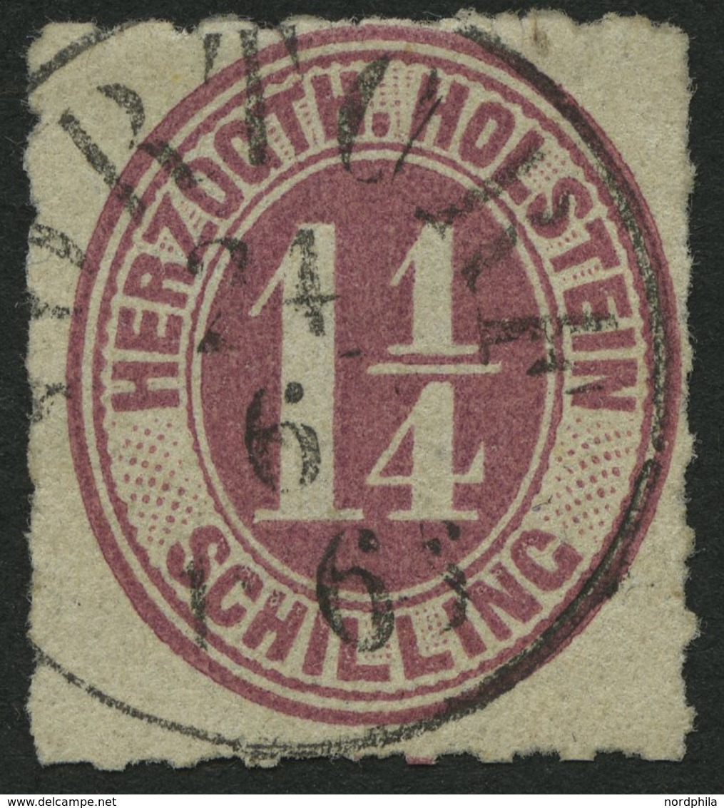 SCHLESWIG-HOLSTEIN 22 O, NORDTORF, Zentrisch Auf 11/4 S. Bräunlichlila, Pracht - Schleswig-Holstein