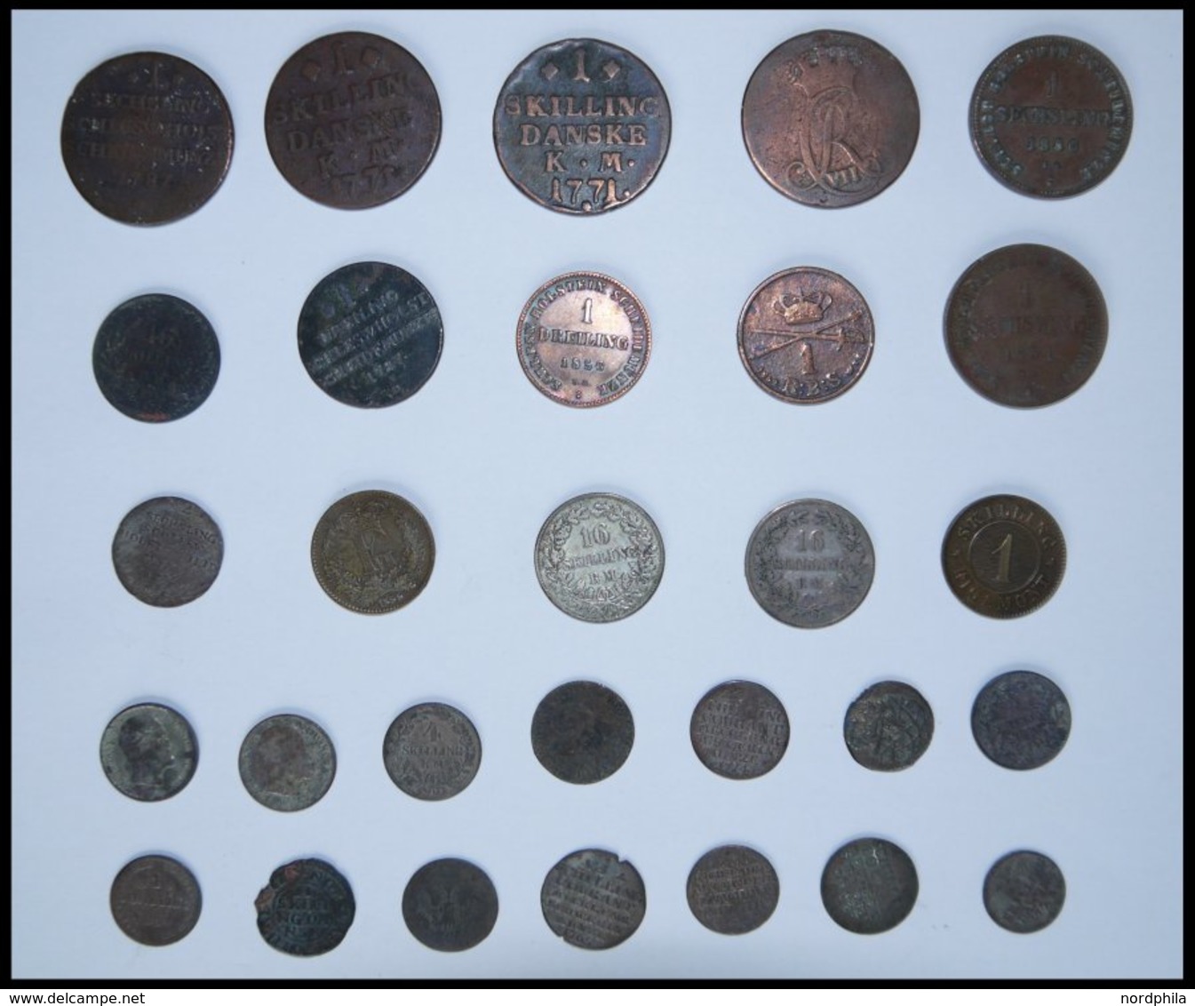 MÜNZEN Schleswig-Holstein, Ca. 1720-1854, Sammlung Von 29 Verschiedenen Münzen, Gebrauchserhaltung - Coins