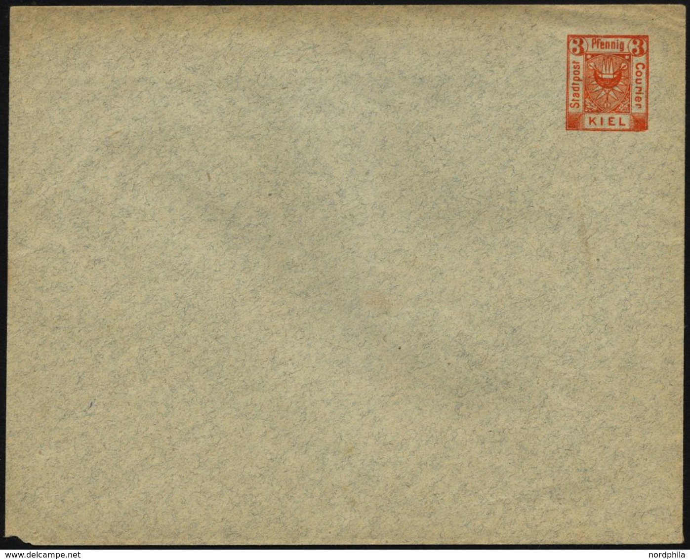 KIEL A U 2 BRIEF, COURIER: 1899, Umschlag 3 Pf. Orange, Ungebraucht, Feinst - Private & Local Mails
