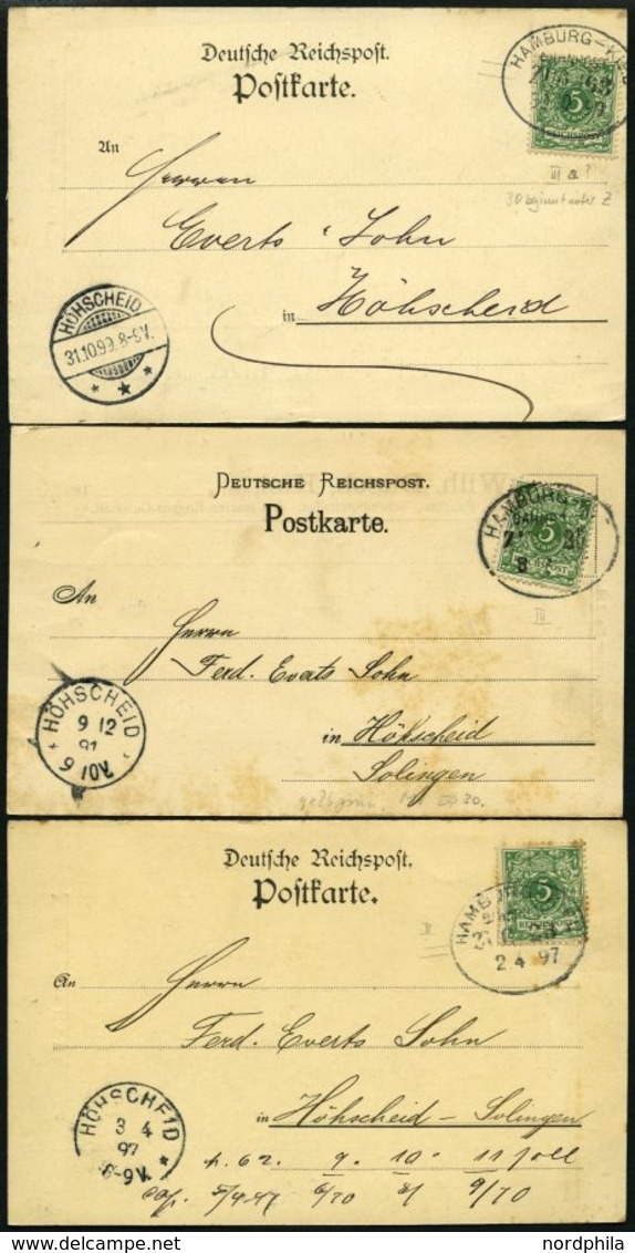 BAHNPOST Hamburg-Kiel, 20 Verschiedene Belege, 1892-1964, Meist Pracht - Maschinenstempel (EMA)