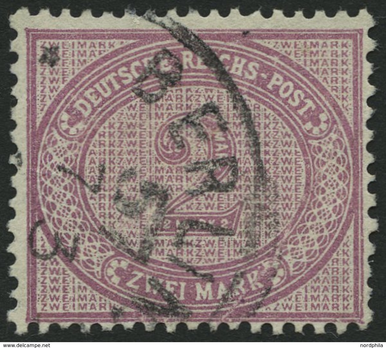 Dt. Reich 37d O, 1889, 2 M. Stumpfviolettpurpur, üblich Gezähnt Pracht, Gepr. Jäschke-L., Mi. 80.- - Usados