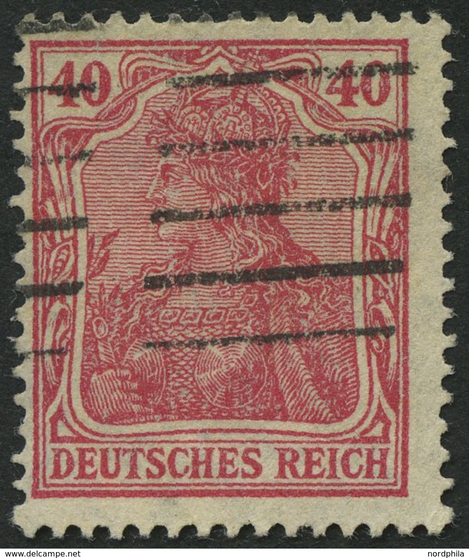 Dt. Reich 145bII O, 1920, 40 Pf. Rot (poröser Druck), Strichstempel, Pracht, Gepr. Dr. Hochstädter, Mi. 200.- - Gebraucht