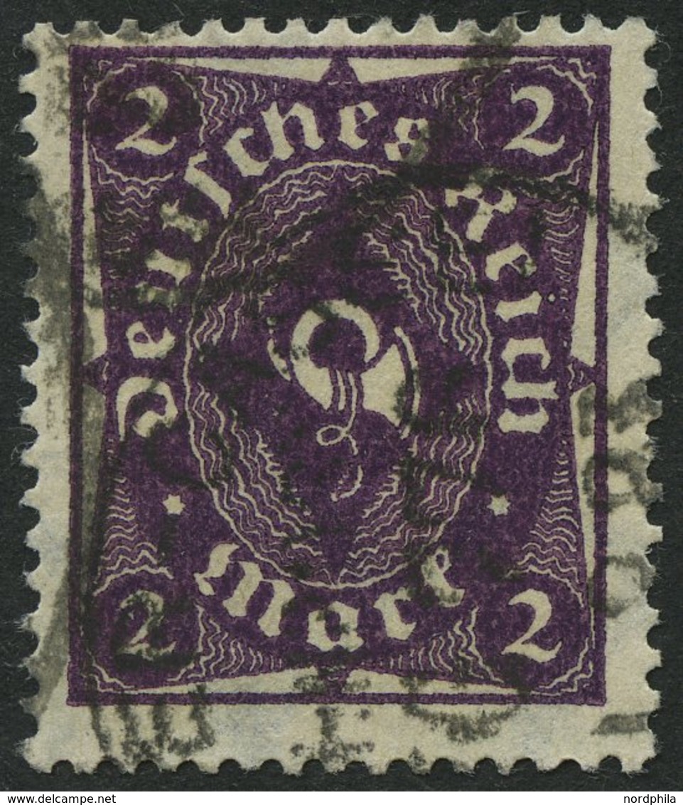 Dt. Reich 224b O, 1922, 2 M. Dunkelviolett, Pracht, Gepr. Dr. Oechsner, Mi. 110.- - Usados