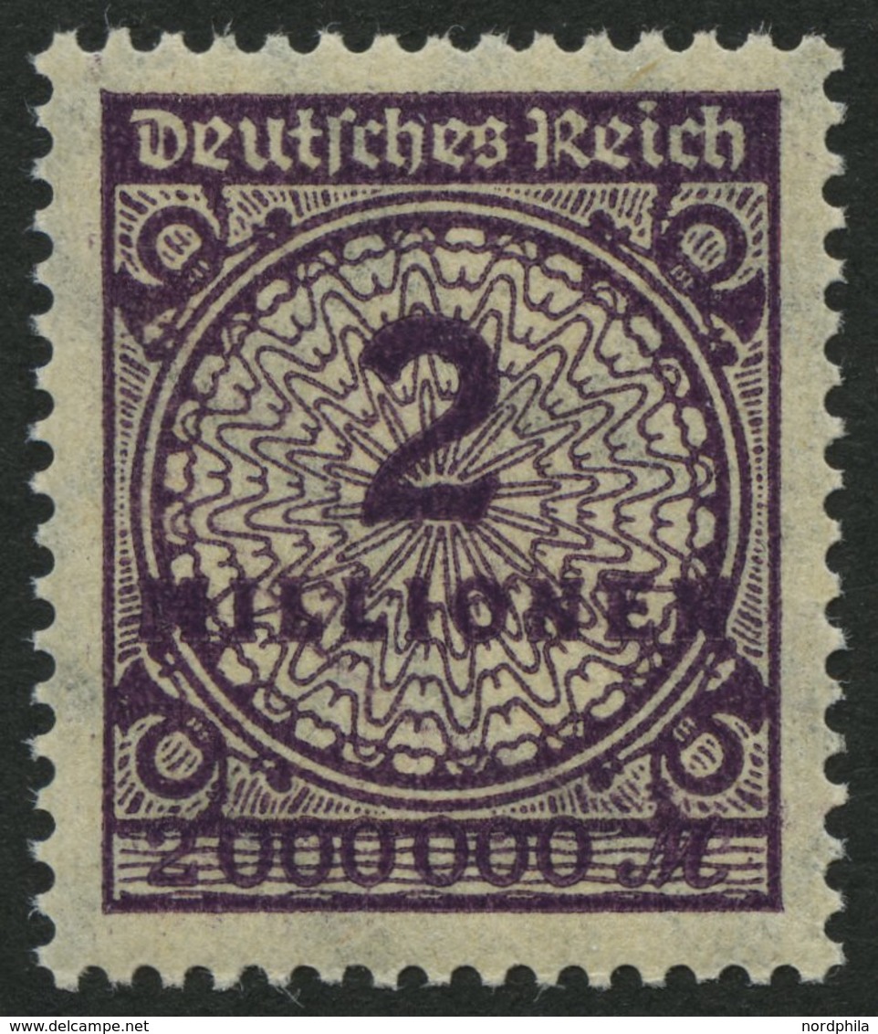 Dt. Reich 315b **, 1923, 2 Mio. M. Dunkelpurpur, Pracht, Gepr. Dr. Oechsner, Mi. 100.- - Gebraucht