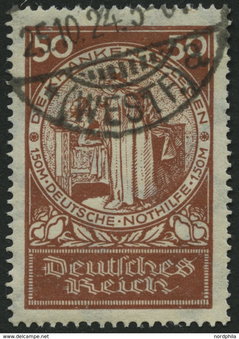 Dt. Reich 354 O, 1924, 25 Pf. Nothilfe, Normale Zähnung, Pracht, Mi. 85.- - Usados