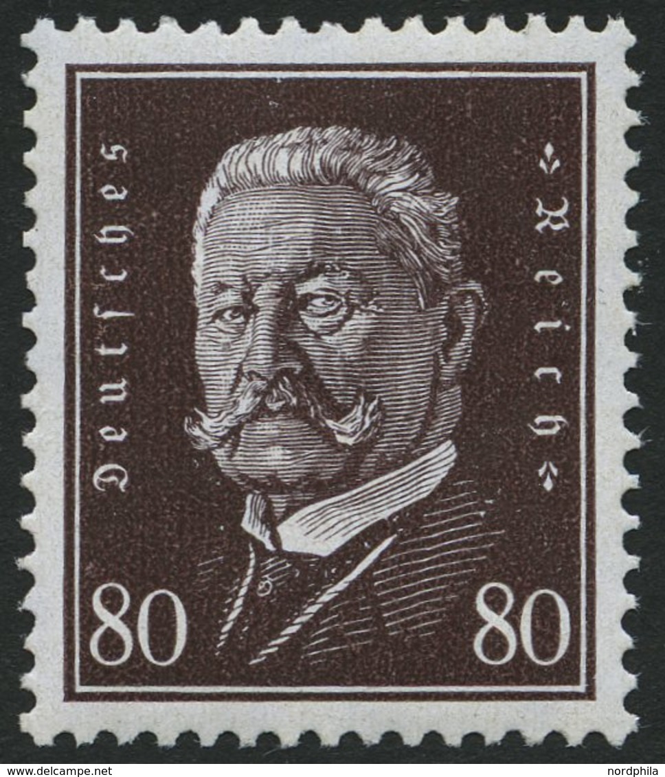 Dt. Reich 422 **, 1928, 80 Pf. Hindenburg, Normale Zähnung, Pracht, Mi. 340.- - Used Stamps