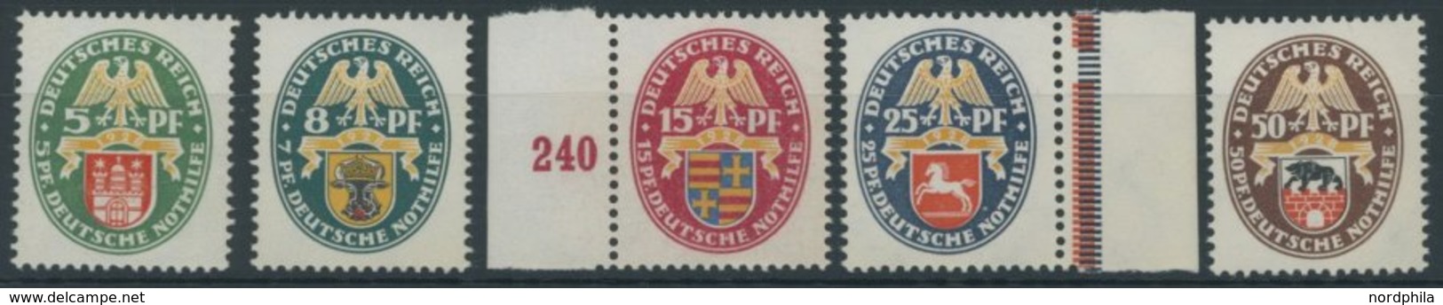 Dt. Reich 425-29 **, 1928, Nothilfe, Postfrischer Prachtsatz, Mi. 240.- - Usados