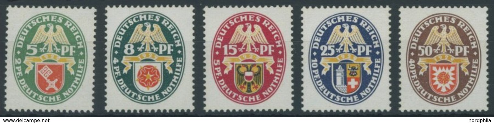 Dt. Reich 430-34 **, 1929, Nothilfe, Prachtsatz, Mi. 240.- - Oblitérés