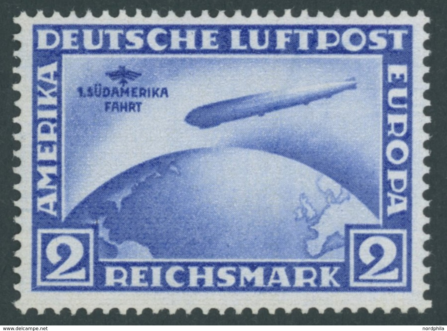 Dt. Reich 438Y **, 1930, 2 M. Südamerikafahrt, Wz. Liegend, Postfrisch, Pracht, Unsigniert, Fotoattest H.D. Schlegel: Di - Used Stamps