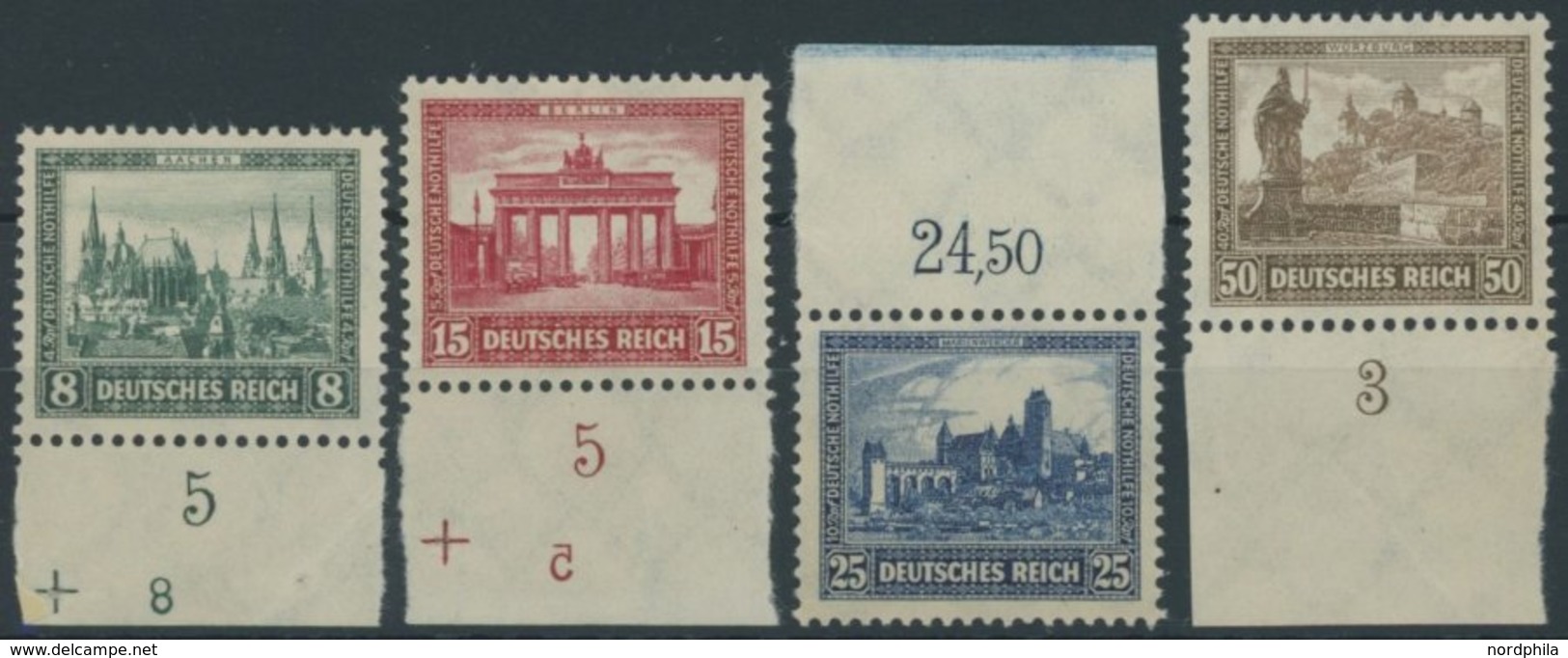 Dt. Reich 450-53 **, 1930, Nothilfe, Postfrischer Prachtsatz, Mi. 140.- - Used Stamps