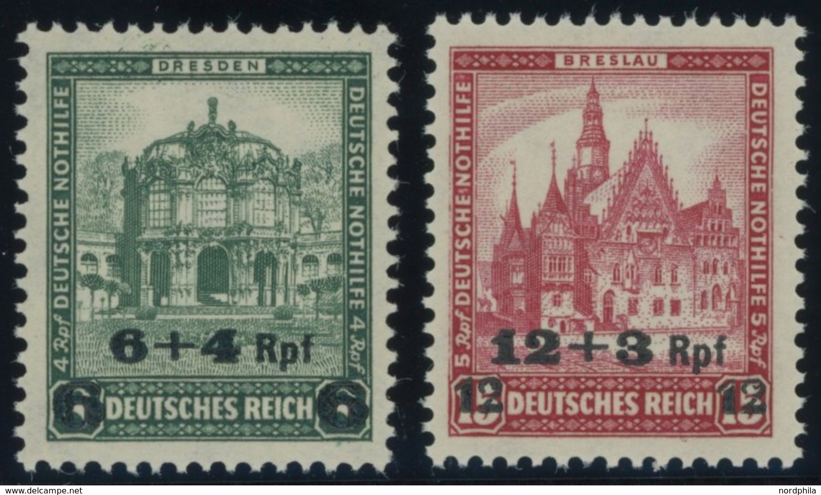 Dt. Reich 463/4 **, 1932, Nothilfe, Postfrischer Prachtsatz, Mi. 58.- - Used Stamps