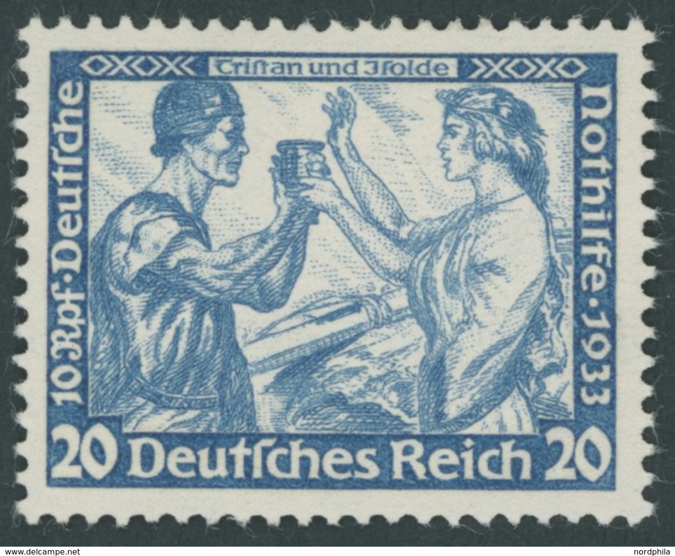 Dt. Reich 505B *, 1933, 20 Pf. Wagner, Gezähnt K 14, Falzrest, Pracht - Other & Unclassified