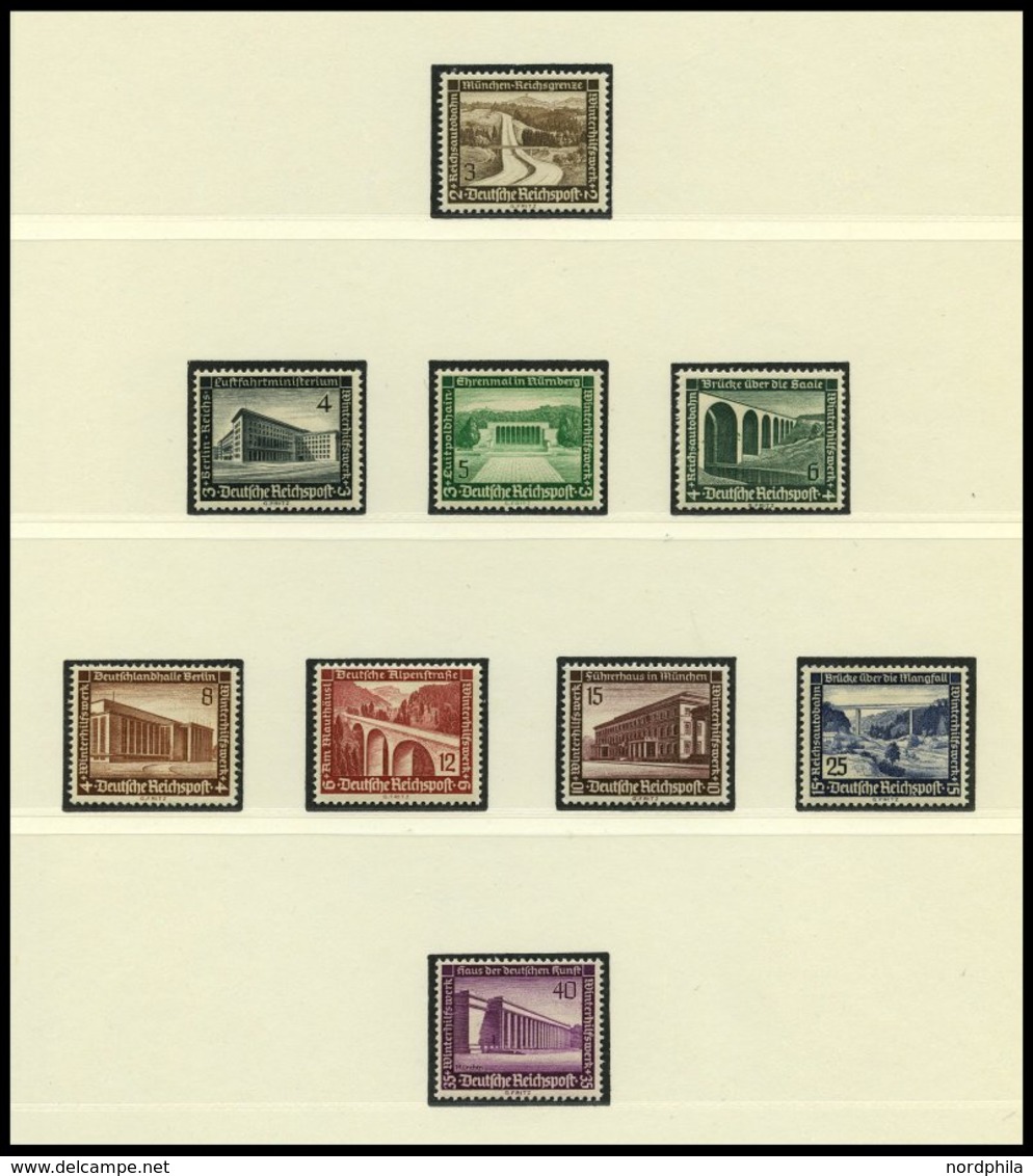 Dt. Reich 603-659 **, 1936/7, 2 Komplette Jahrgänge Ohne Blocks Auf Lindner Falzlosseiten, Pracht, Mi. 509.- - Autres & Non Classés
