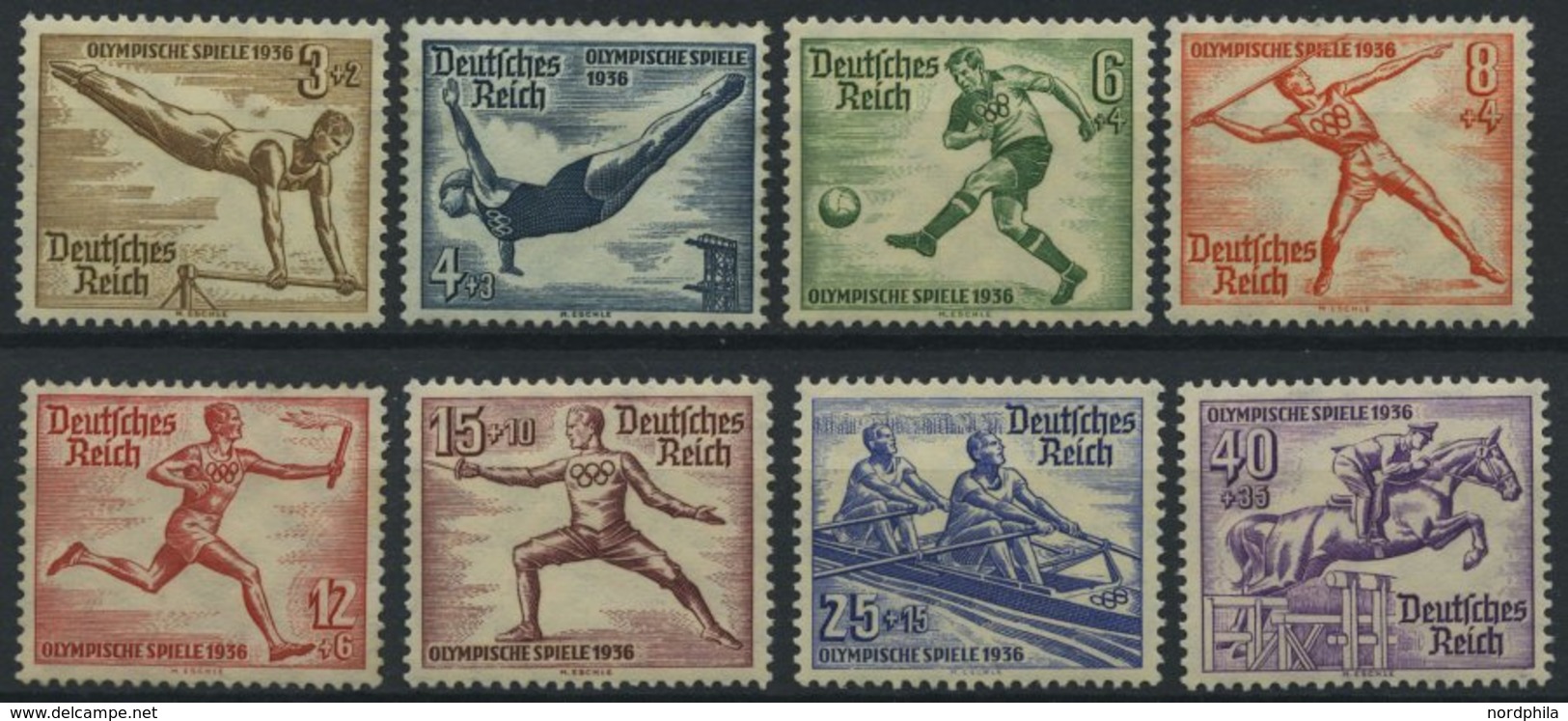 Dt. Reich 609-16 **, 1936, Olympische Spiele, Prachtsatz, Mi. 140.- - Autres & Non Classés