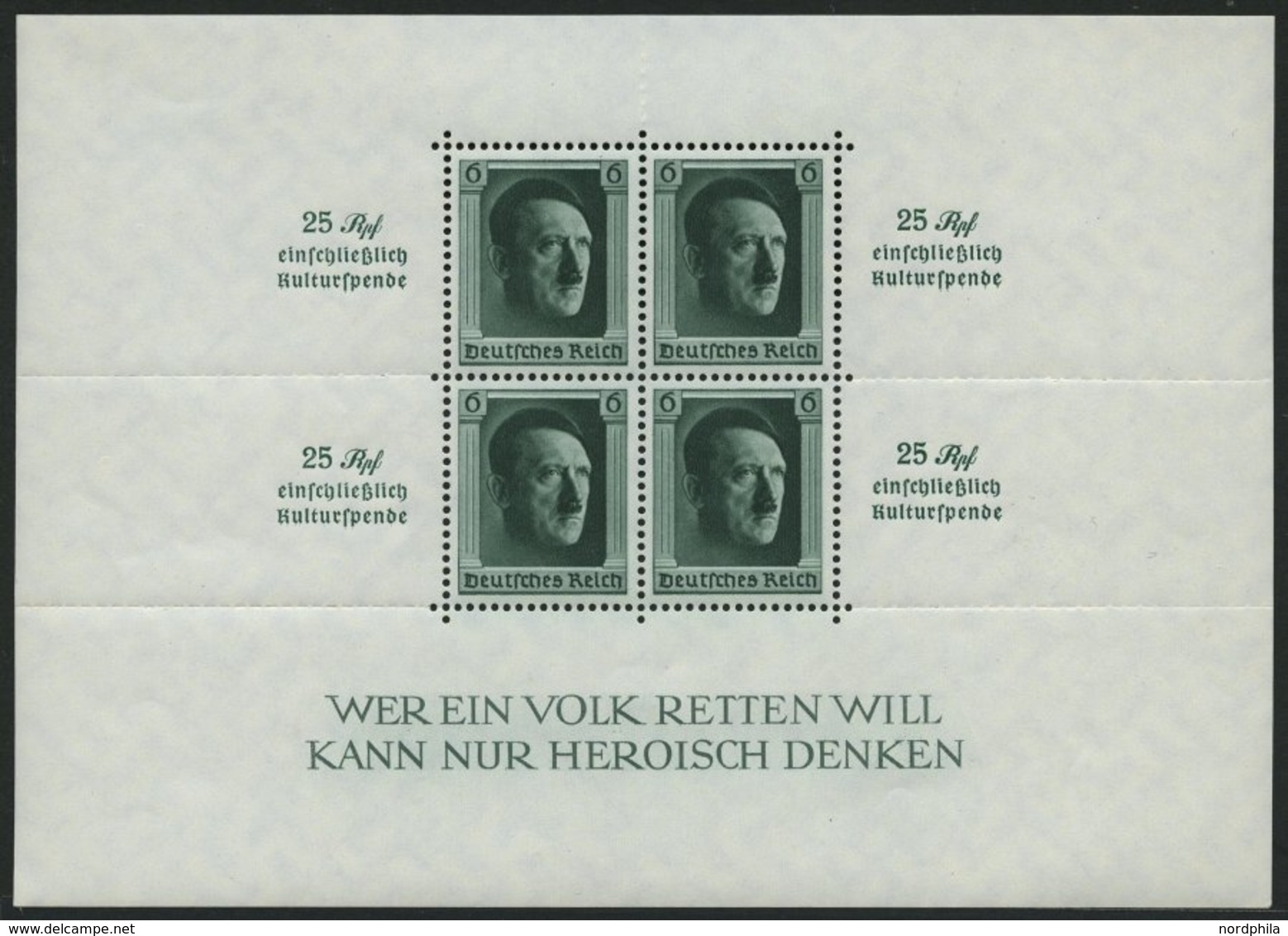 Dt. Reich Bl. 9 **, 1937, Block Kulturspende, Pracht, Mi. 320.- - Autres & Non Classés