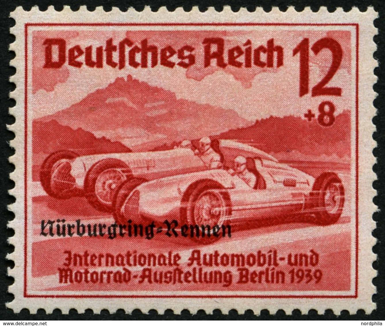 Dt. Reich 696 **, 1939, 12 Pf. Nürburgring-Rennen, Pracht, Mi. 95.- - Other & Unclassified