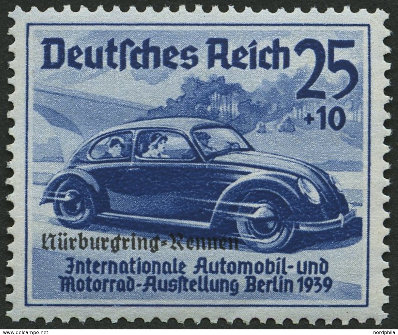 Dt. Reich 697 **, 1939, 25 Pf. Nürburgring-Rennen, Normale Zähnung Pracht, Mi. 95.- - Other & Unclassified