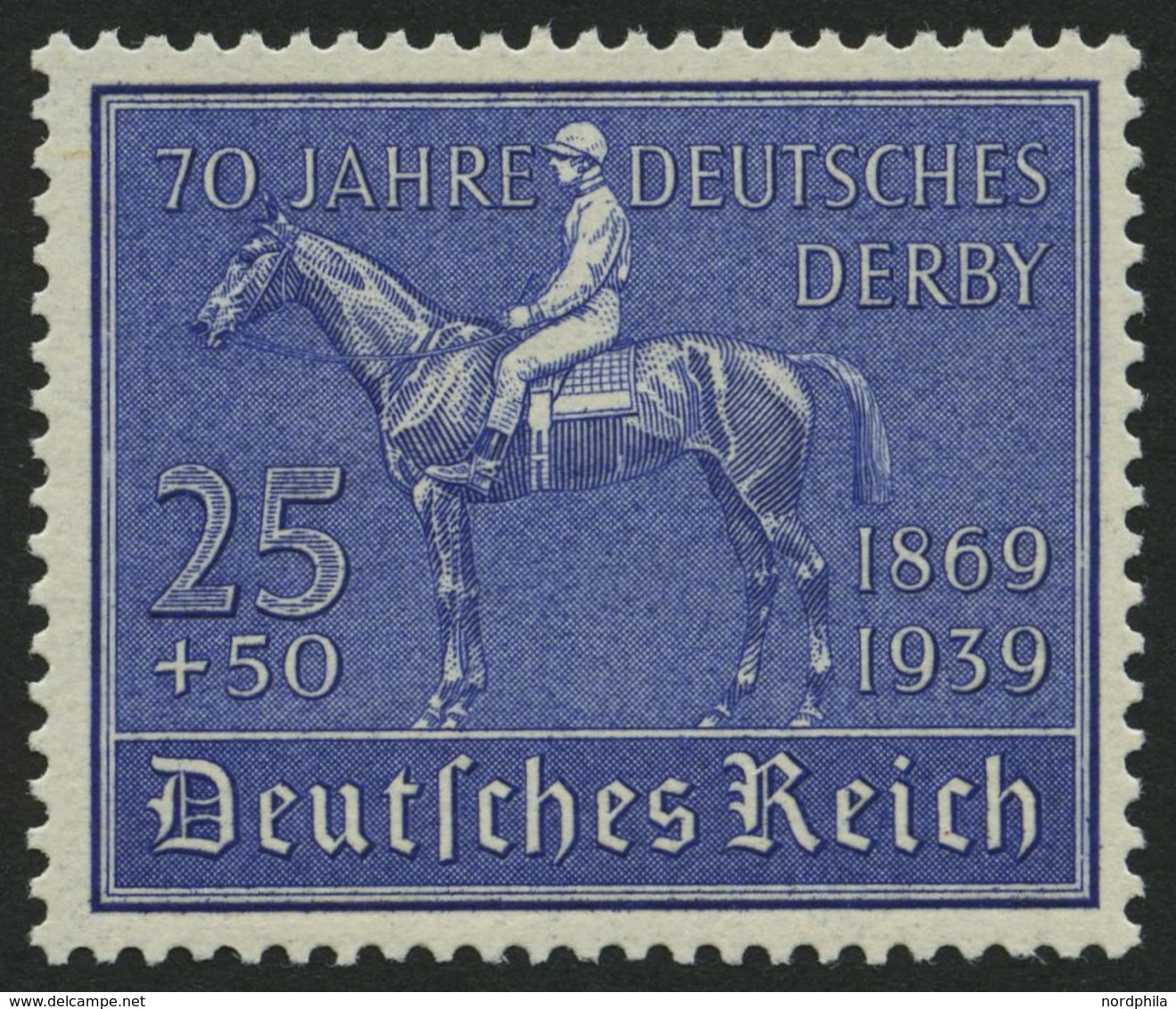 Dt. Reich 698 **, 1939, 25 Pf. Deutsches Derby, Pracht, Mi. 80.- - Autres & Non Classés