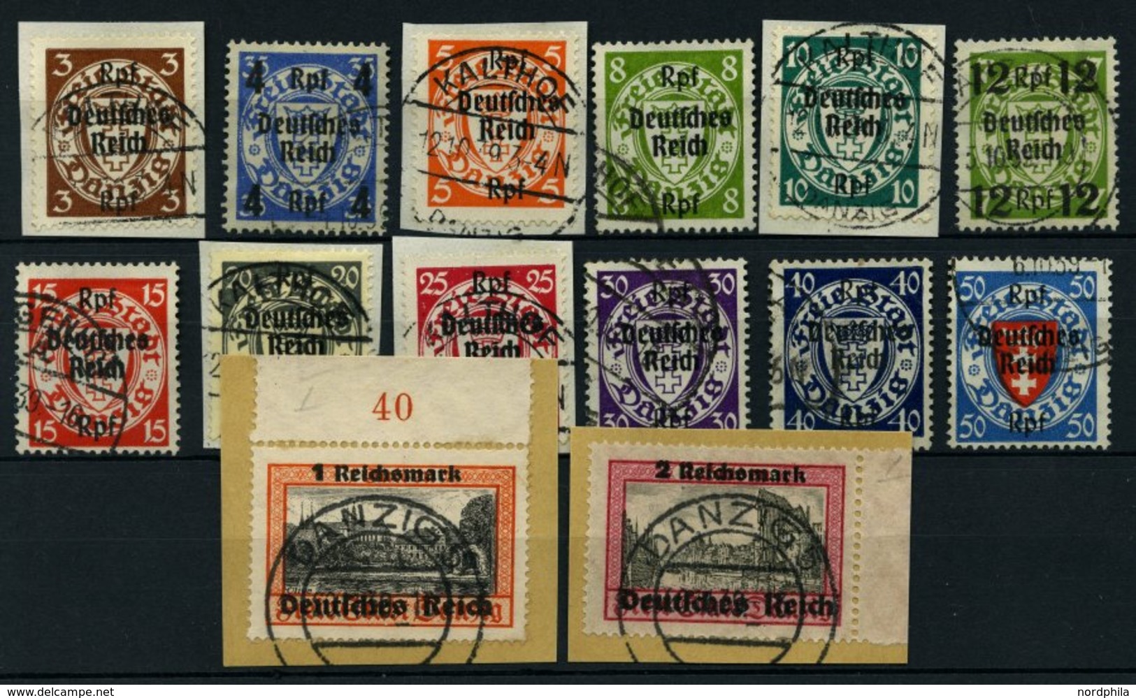 Dt. Reich 716-29 O,BrfStk , 1939, Danzig, Prachtsatz, Mi. 200.- - Autres & Non Classés