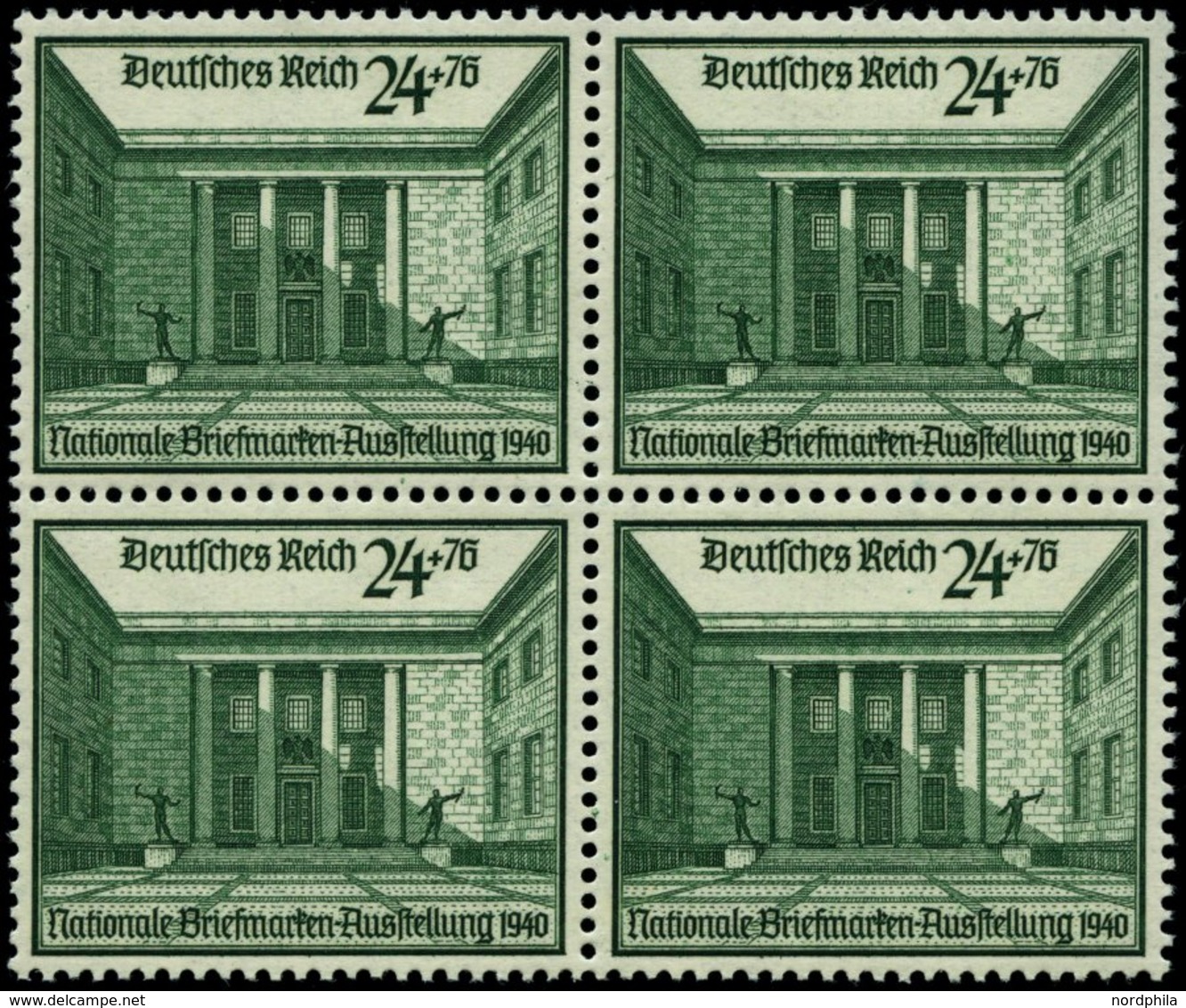 Dt. Reich 743 VB **, 1940, 24 Pf. Briefmarkenausstellung Im Viererblock, Pracht, Mi. 144.- - Autres & Non Classés