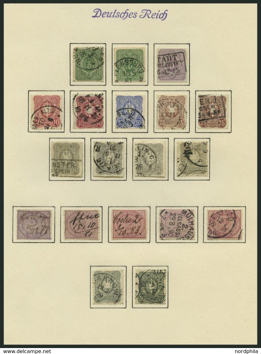 SAMMLUNGEN O, 1872-1922, Saubere Gestempelte Sammlung Dt. Reich Mit Vielen Guten Werten, In Den Hauptnummern Wohl Komple - Used Stamps
