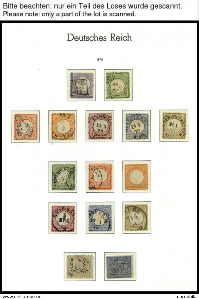 SAMMLUNGEN O, Fast Nur Gestempelte Sammlung Dt. Reich Von 1872-1919 Im Leuchtturm Falzlosalbum Mit Diversen Besseren Wer - Used Stamps