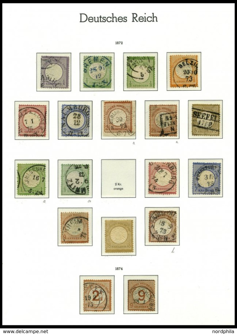 SAMMLUNGEN O, Fast Nur Gestempelte Sammlung Dt. Reich Von 1872-1919 Im Leuchtturm Falzlosalbum Mit Diversen Besseren Wer - Usados